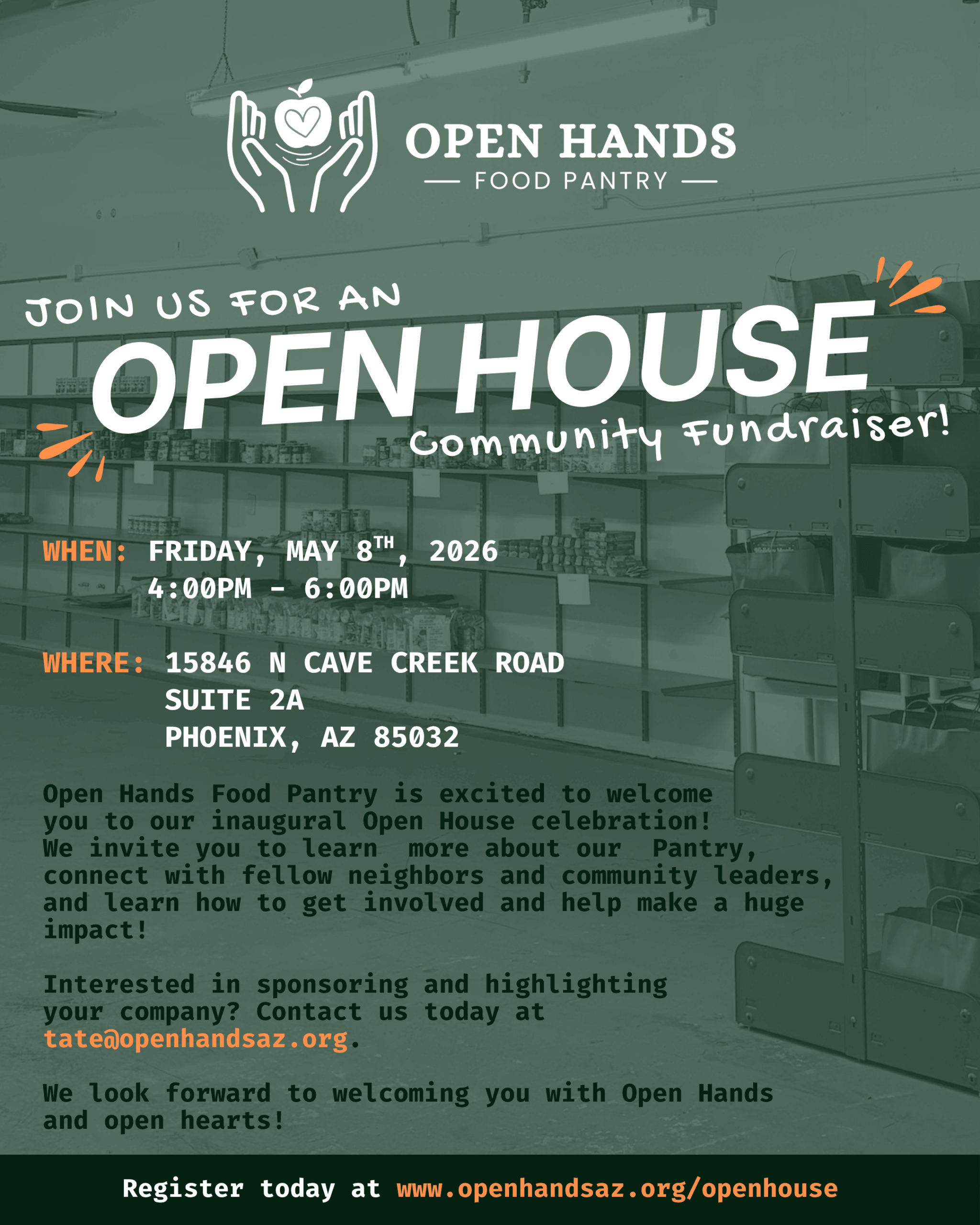 Open Hands Open House Invite